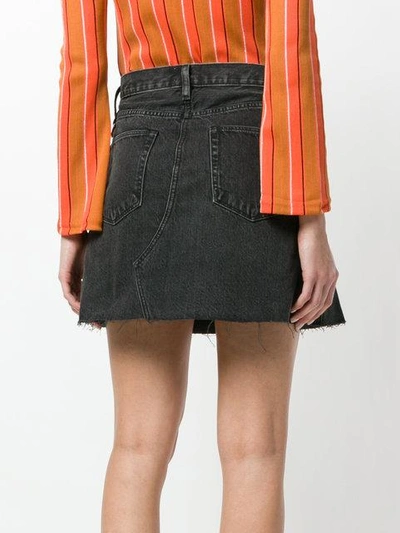 Shop Simon Miller Denim Mini Skirt In Black