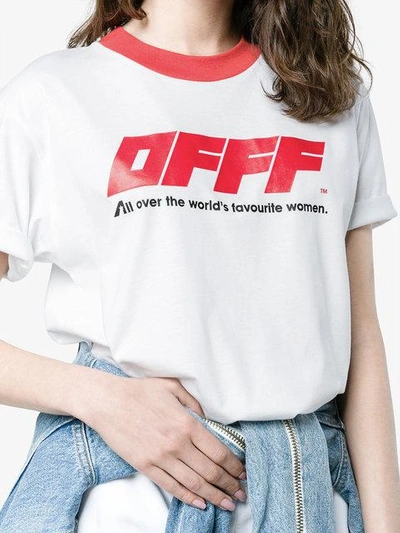 Shop Off-white T-shirt Mit "off"-print - Weiss