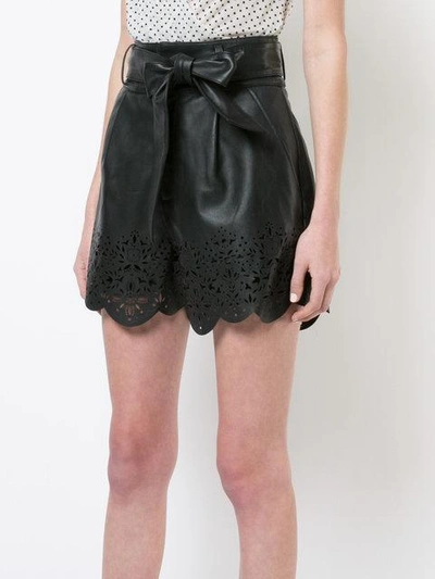 Shop Marissa Webb Perforated Hem Shorts - Black
