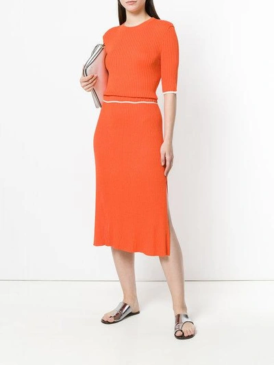 Shop Cashmere In Love Desideria Midi Dress In Orange