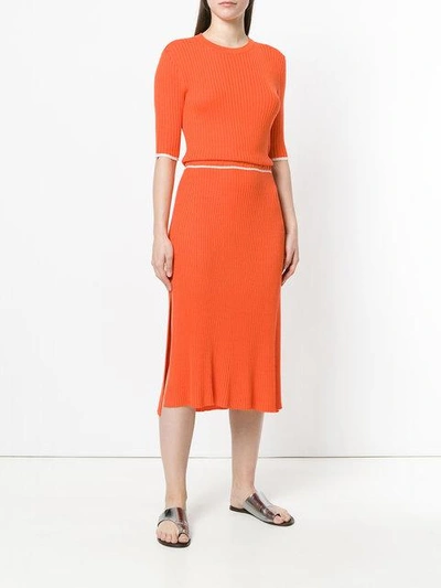 Shop Cashmere In Love Desideria Midi Dress In Orange