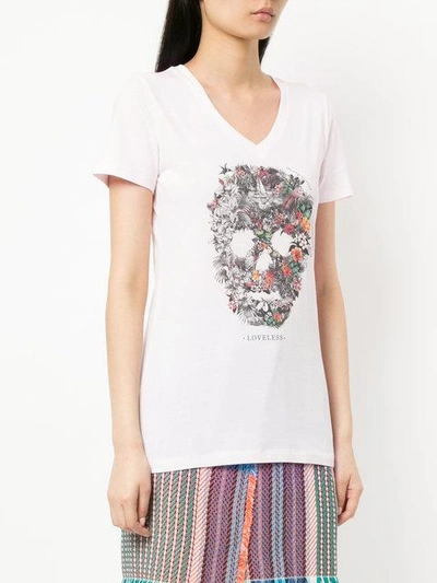 Shop Loveless T-shirt Mit Totenkopf-print - Rosa In Pink