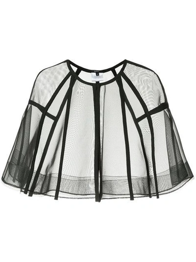 Shop Alex Perry Darby Crop Cape In Black