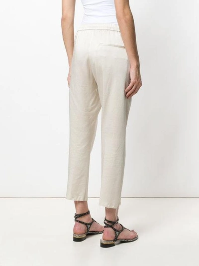 Shop Ann Demeulemeester Cropped Trousers In Neutrals