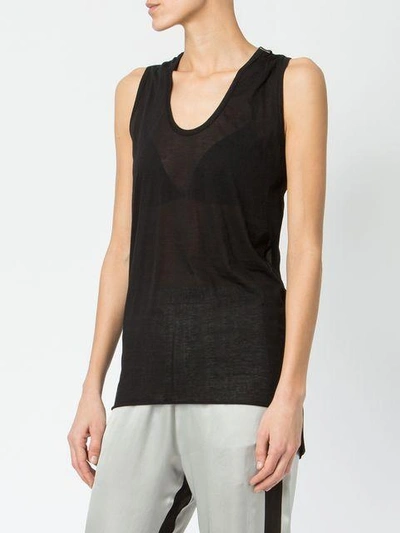 Shop Ilaria Nistri Sleeveless Sweatshirt In Black