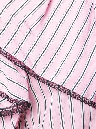 Shop Msgm Ruffled Lace Trim Dress In Pink