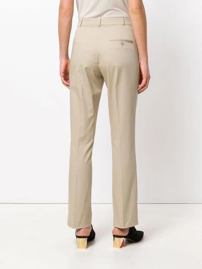 Shop Etro High Waist Tailored Trousers In Neutrals