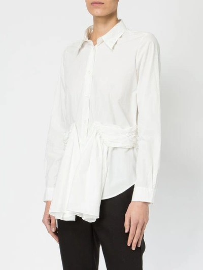Shop Aalto Draped Formal Shirt In White