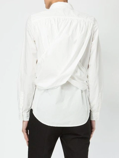 Shop Aalto Draped Formal Shirt In White