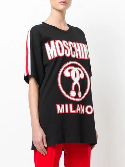 Shop Moschino Double Question Mark T-shirt - Black