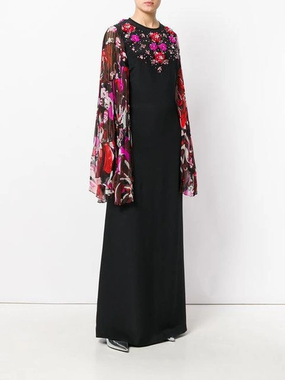 Shop Emilio Pucci Floral Embroidered Maxi Dress