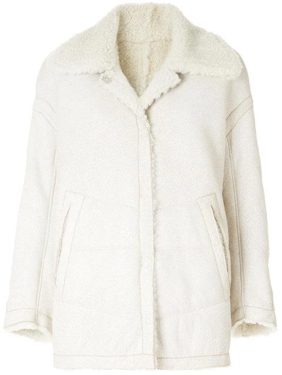 Shop Sylvie Schimmel Forever Shearling Jacket In Neutrals