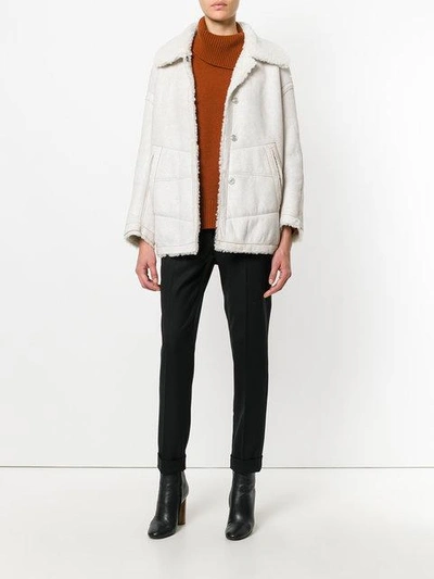 Shop Sylvie Schimmel Forever Shearling Jacket In Neutrals