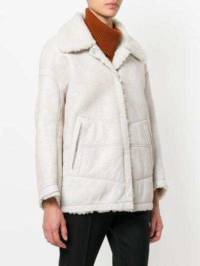 Shop Sylvie Schimmel Forever Shearling Jacket In Neutrals