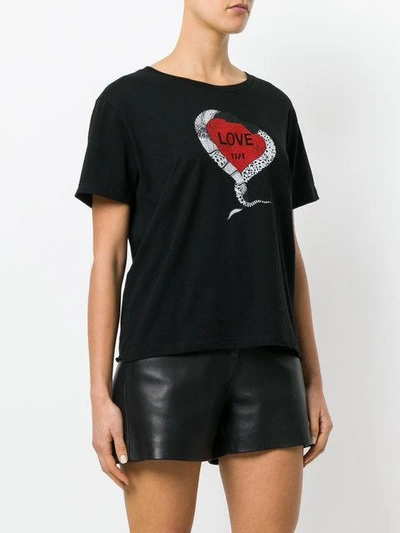 Shop Saint Laurent Love 1974 T In Black