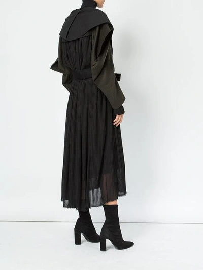 Shop Litkovskaya Oversized Sheer Coat - Black