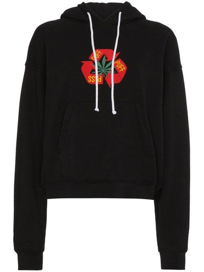 Shop Adaptation Hoodie With Recycle Motif - Black