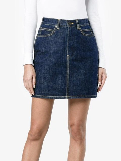 Shop Calvin Klein 205w39nyc Mini Denim Skirt In Blue