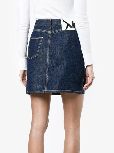 Shop Calvin Klein 205w39nyc Mini Denim Skirt In Blue