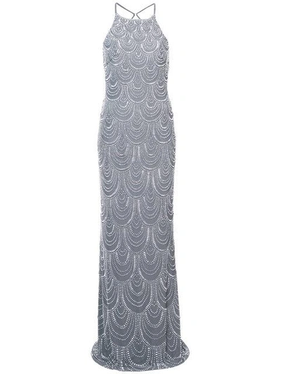 Shop La Femme Beaded Embellished Dress - Grey