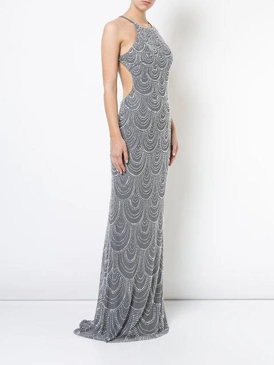Shop La Femme Beaded Embellished Dress - Grey