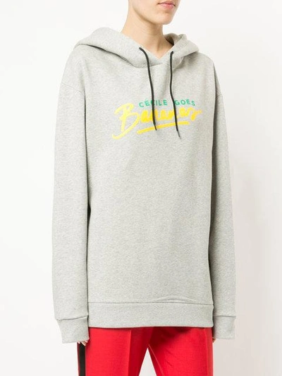 Shop Etre Cecile Oversized Banana Print Hoodie