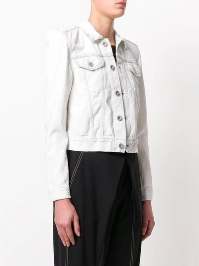 Shop Ben Taverniti Unravel Project Denim Jacket In White