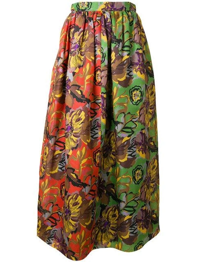 Shop Duro Olowu Floral Print Full Skirt