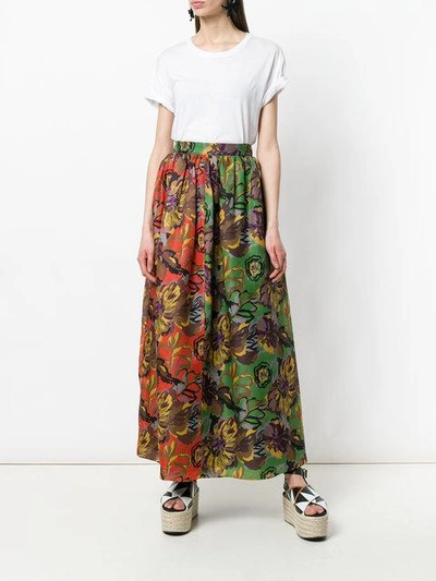 Shop Duro Olowu Floral Print Full Skirt