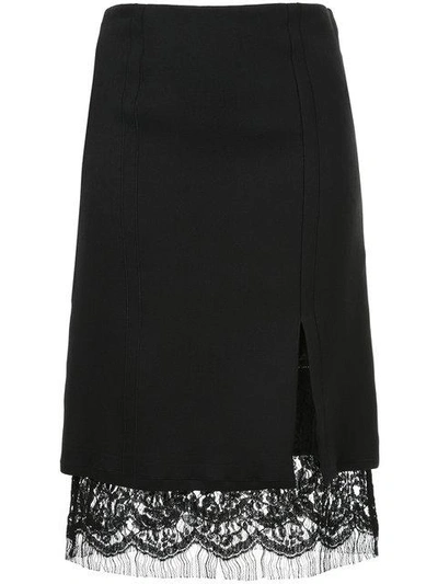 Shop Giambattista Valli Lace Embroidered Pencil Skirt