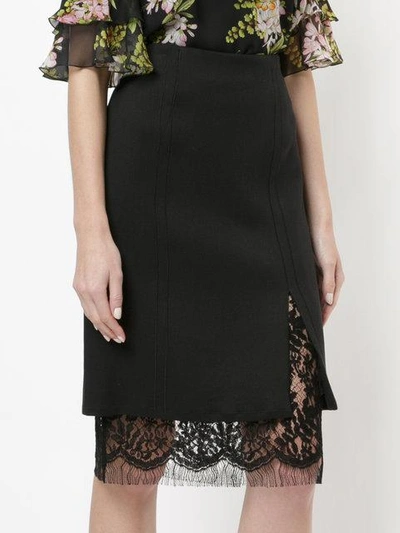 Shop Giambattista Valli Lace Embroidered Pencil Skirt