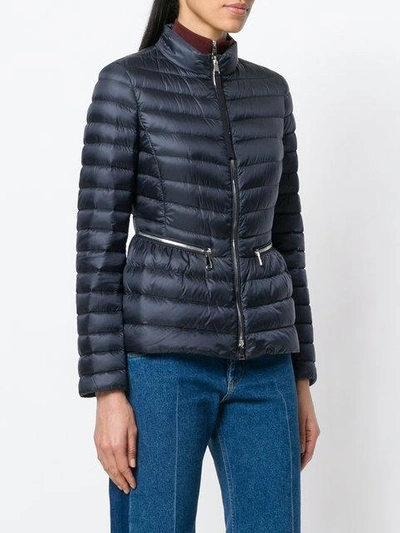 Shop Moncler Padded Fitted Jacket In Blue