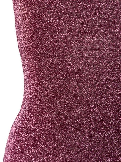 Shop Oseree Metallic Thread Swimsuit In Pink