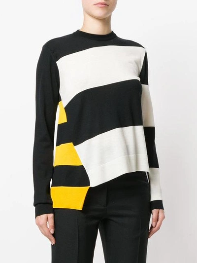 Shop Calvin Klein 205w39nyc Asymmetric Striped Jumper In Black