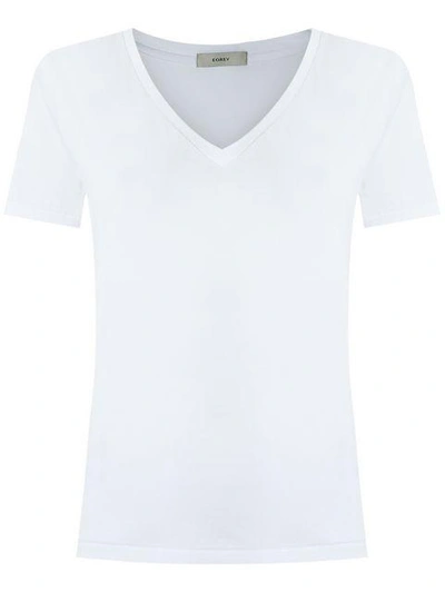 Shop Egrey V Neck T-shirt In White