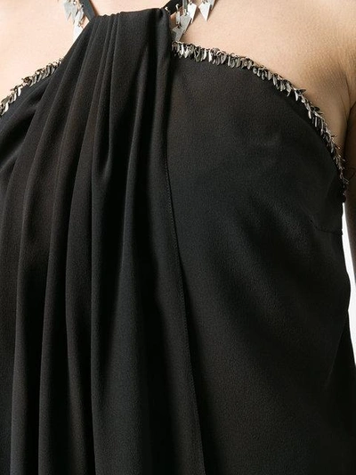 Shop Saint Laurent Halter-neck Fitted Dress In Black