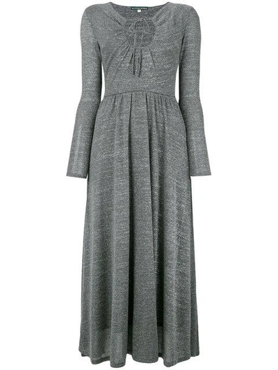 Shop Alexa Chung Key-hole Flared Dress In Grey