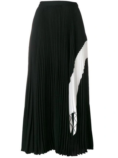 Shop Proenza Schouler Crepe Pleated Skirt - Farfetch In Black/white