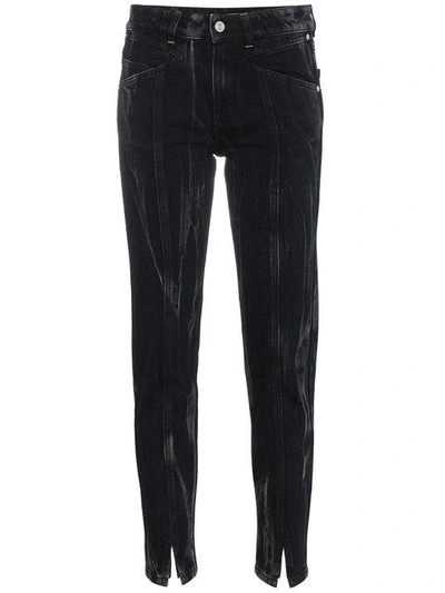 Shop Givenchy Marble Slim Fit Jeans In Black