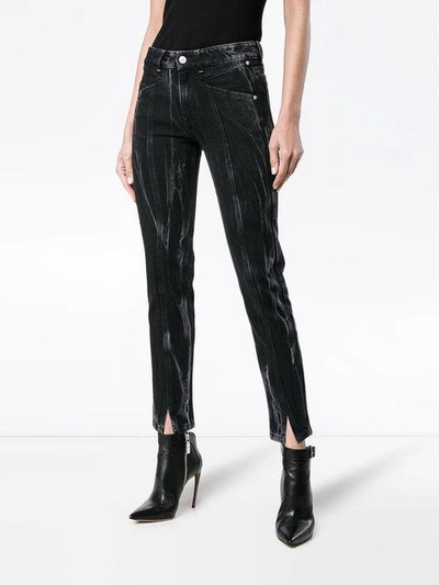 Givenchy Distressed High-rise Slim-leg Jeans In Black