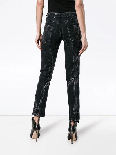 Shop Givenchy Marble Slim Fit Jeans In Black