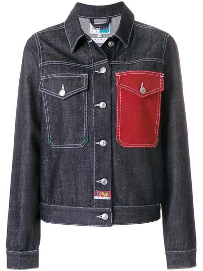 Shop Kenzo Contrast Pocket Denim Jacket