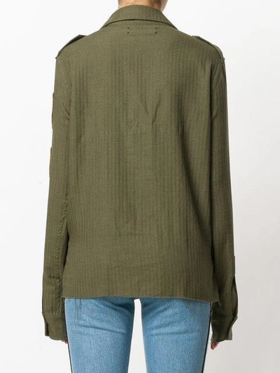 Shop Amiri Patch-appliqué Military Shirt In Green