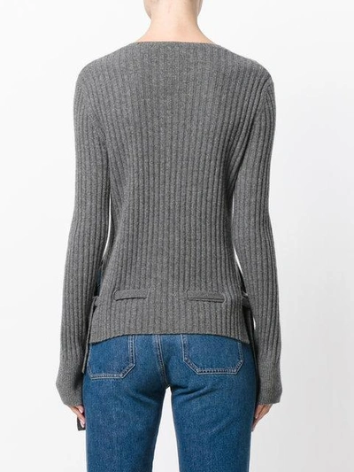 Shop Cashmere In Love Cashmere Belted Sweater In Grey