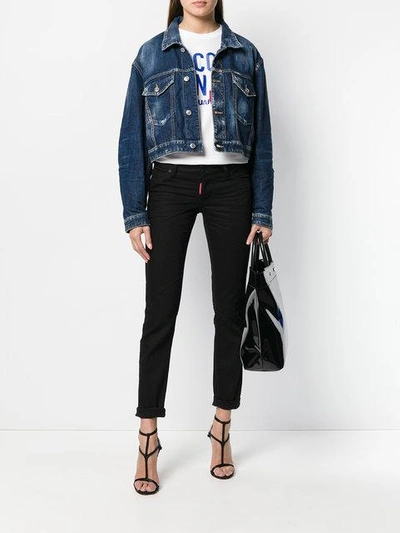 Shop Dsquared2 Be Cool Be Nice Skinny Jeans In Black