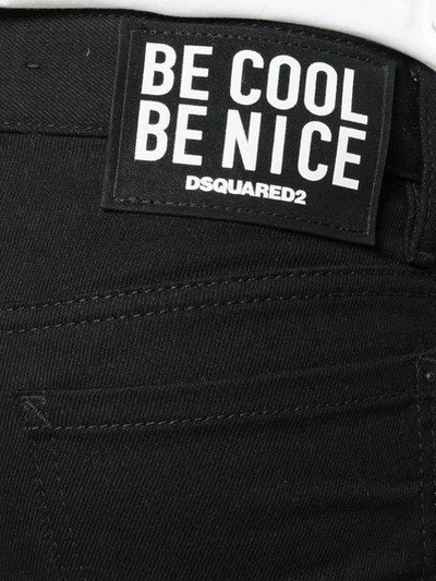 Shop Dsquared2 Be Cool Be Nice Skinny Jeans In Black