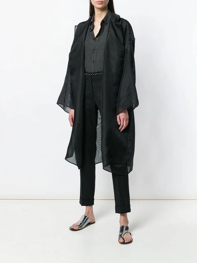 Shop Ermanno Scervino Oversized Kimono Jacket In Black