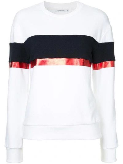 Shop Guild Prime Contrast Stripe Sweatshirt - White