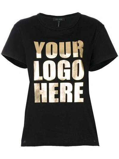 Shop Marc Jacobs Your Logo Here T-shirt In Black