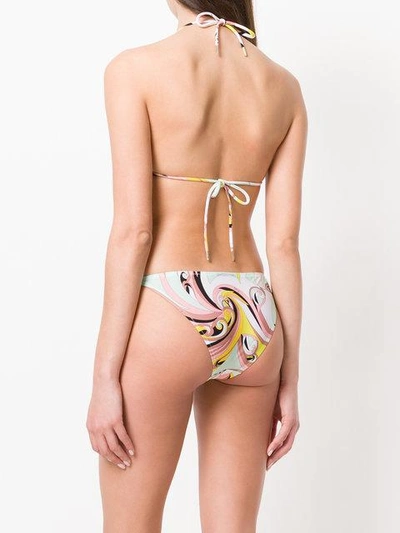 Shop Emilio Pucci Printed Triangle Bikini Set - Multicolour